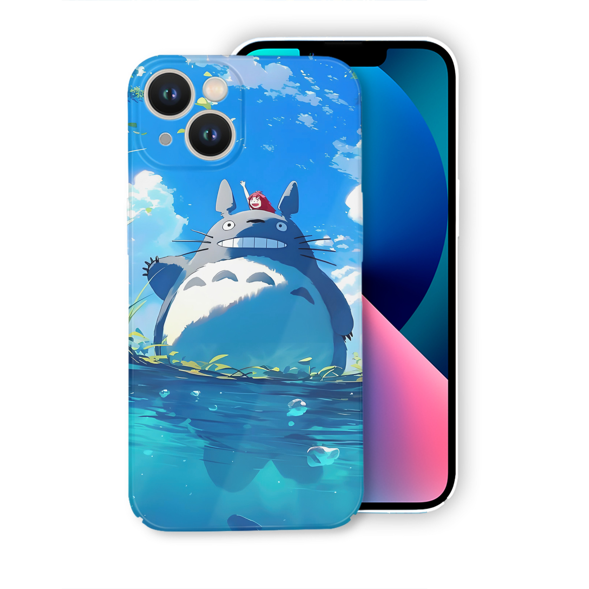 （画像用） となりのトトロ 草壁メイ 草壁サツキ My Neighbor Totoro Satsuki Kusakabe Mei Kusakabe 【iPhone 14シリーズ対応】ハードケース